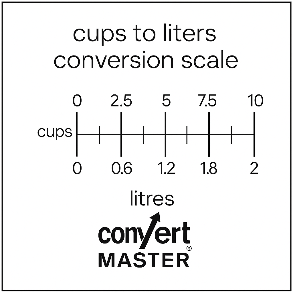 11 cups to liters conversion scale