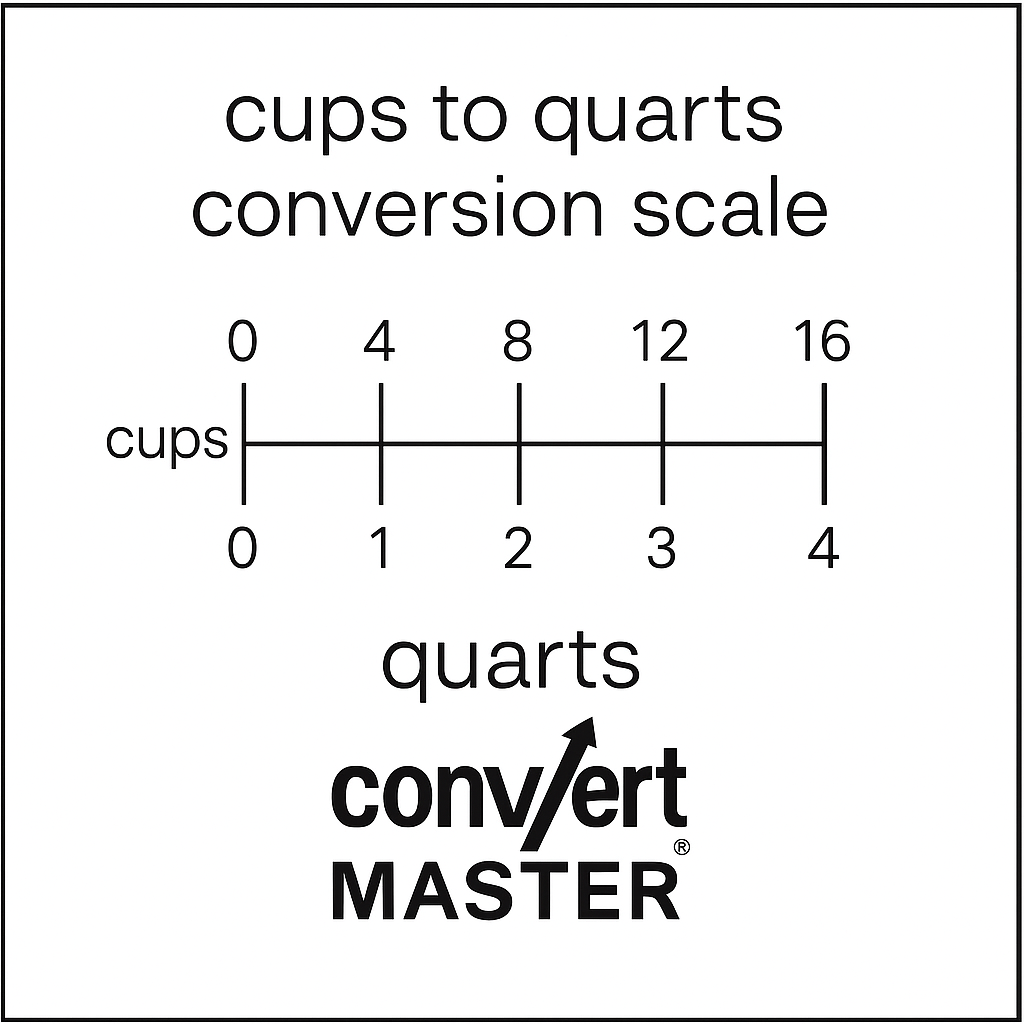 12 cups to quarts conversion scale