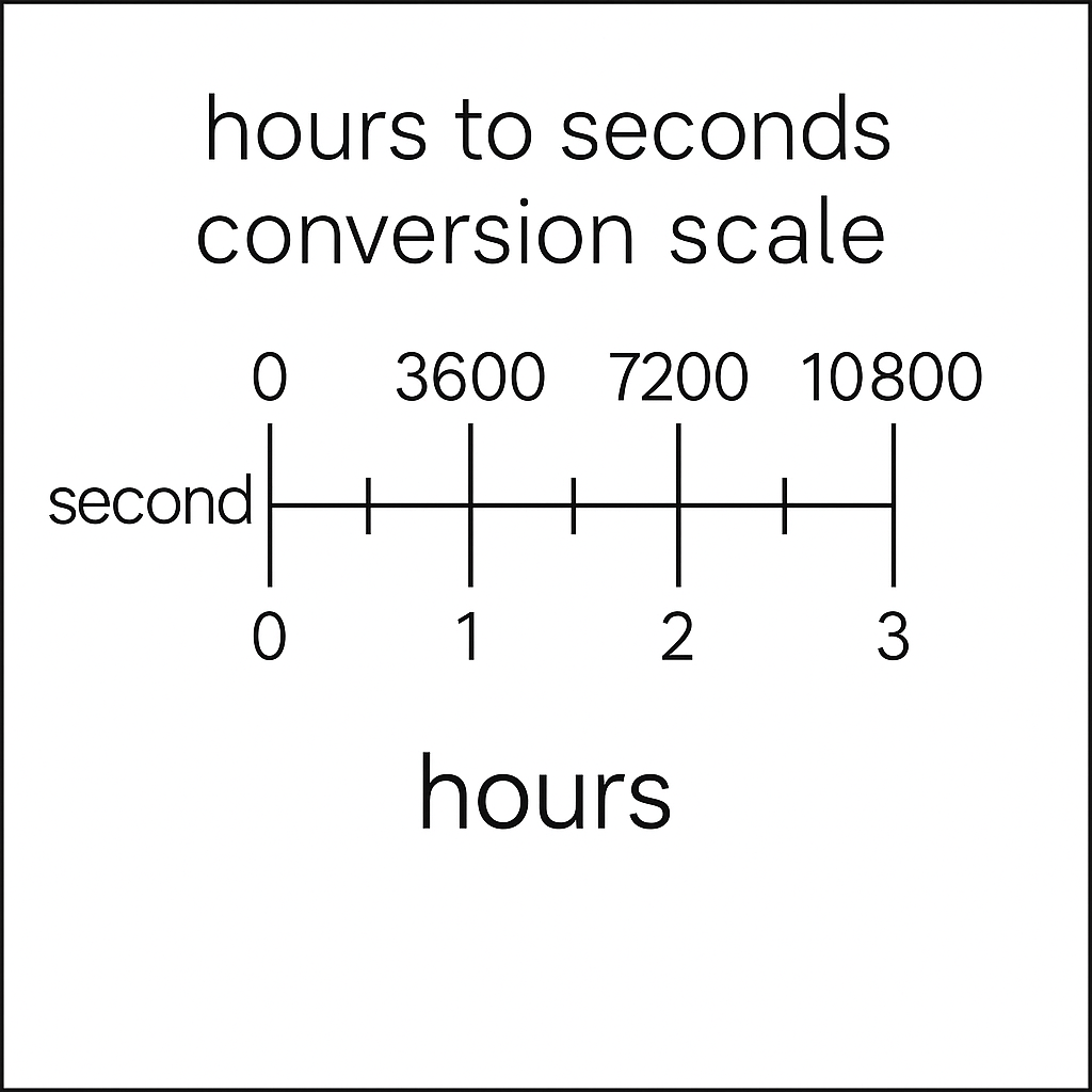 Hours to seconds conversion scale