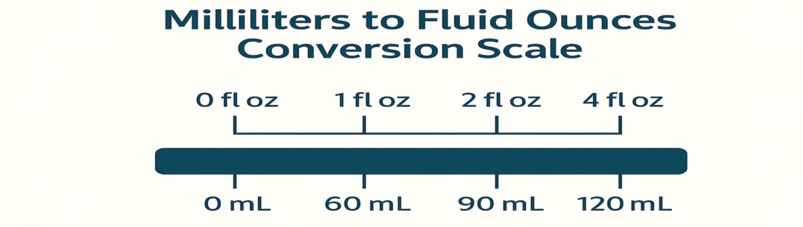Milliliters to fluid ounces conversion chart for kitchen measurements