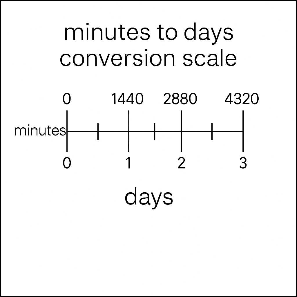 Minutes to days conversion scale