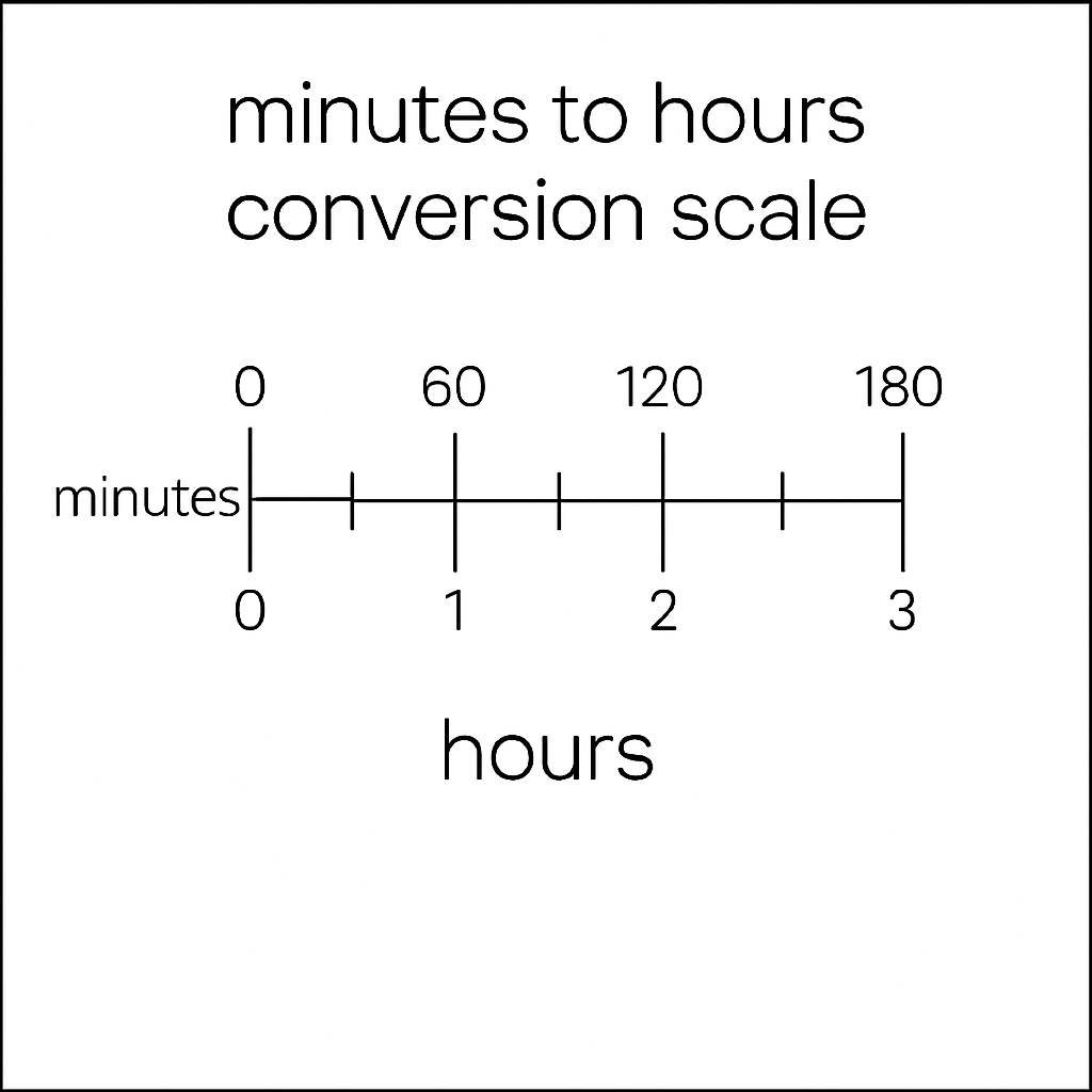 Minutes to hours conversion scale