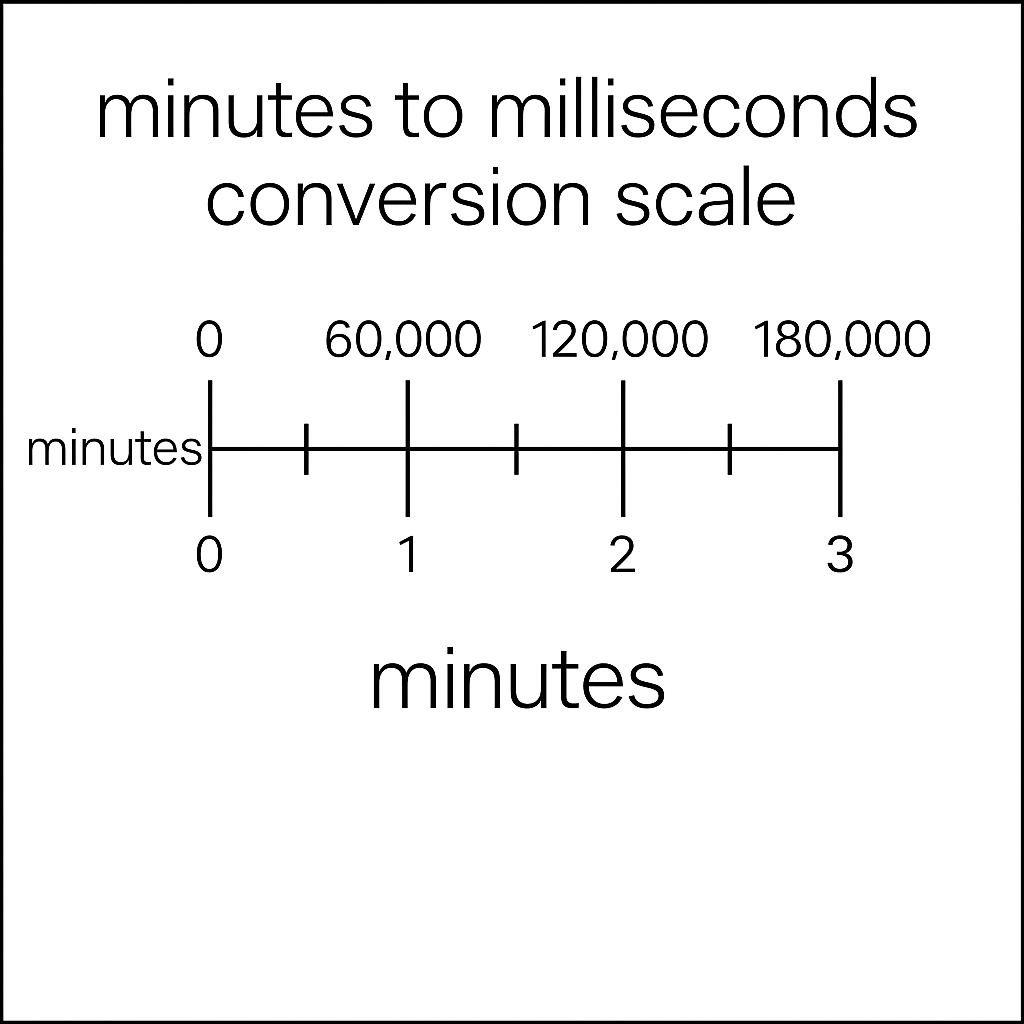 Minutes to milliseconds conversion scale