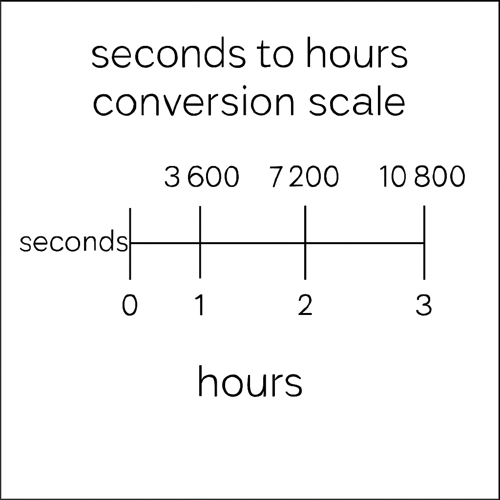Seconds to hours conversion scale