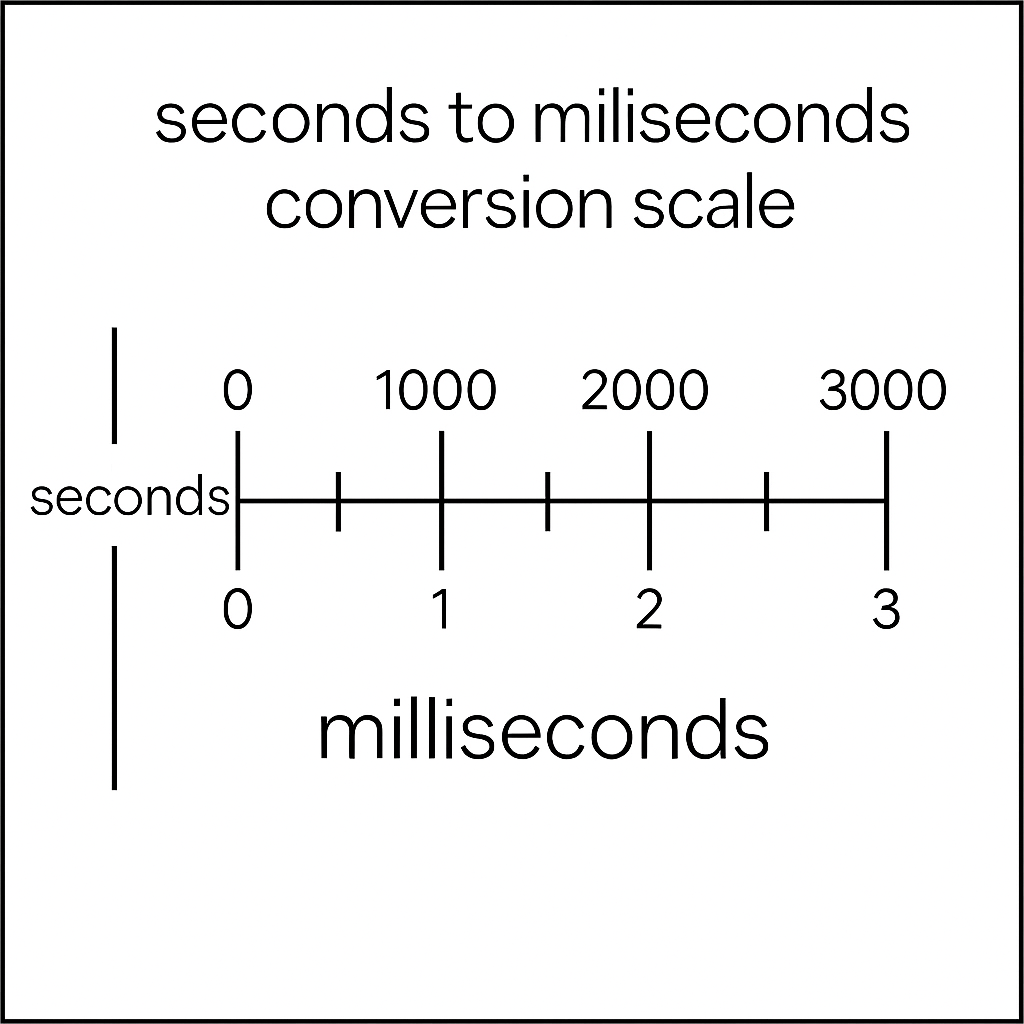 Seconds to milliseconds conversion scale