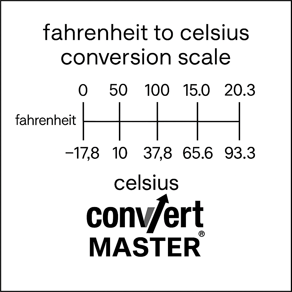 Fahrenheit to Celsius conversion scale chart from 60°F to 90°F