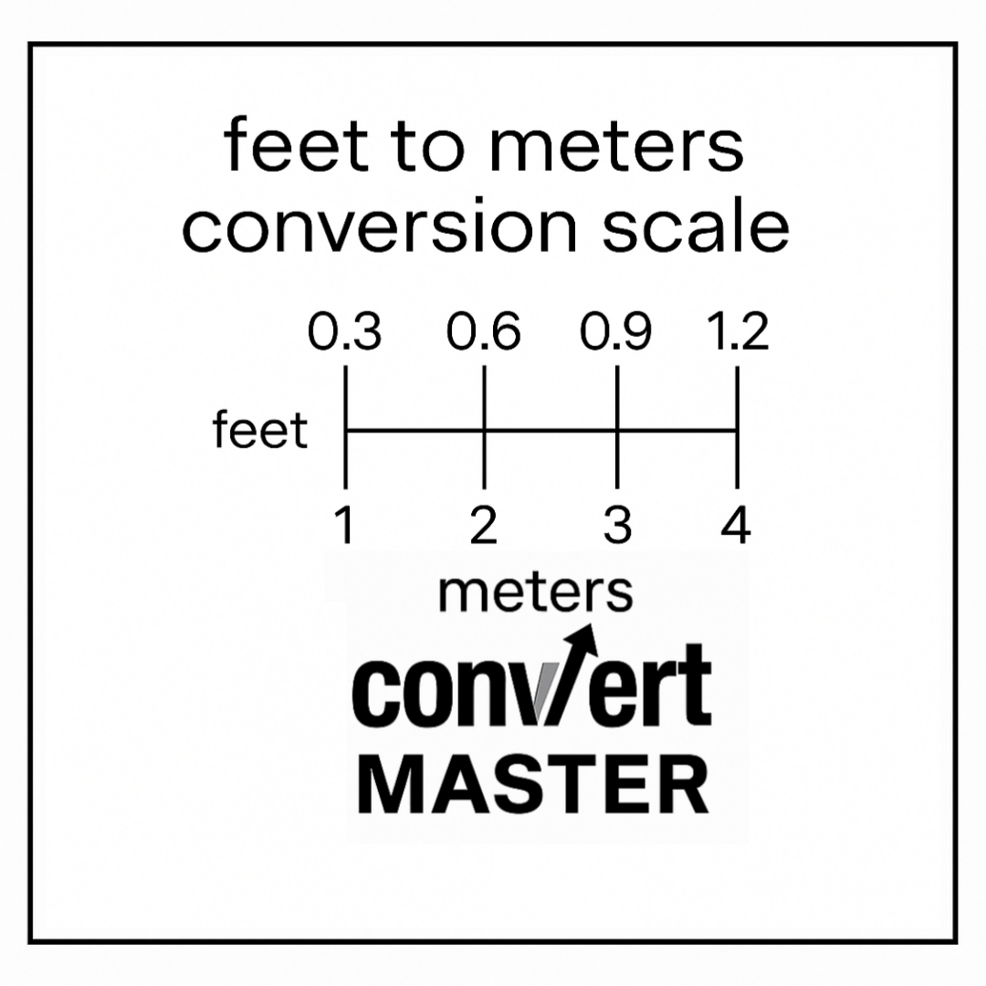 Feet to meters conversion scale