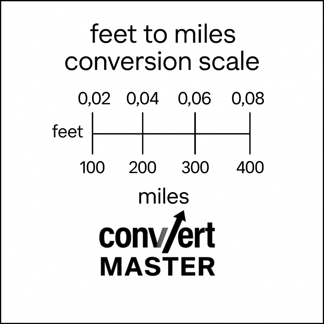 Feet to miles conversion scale