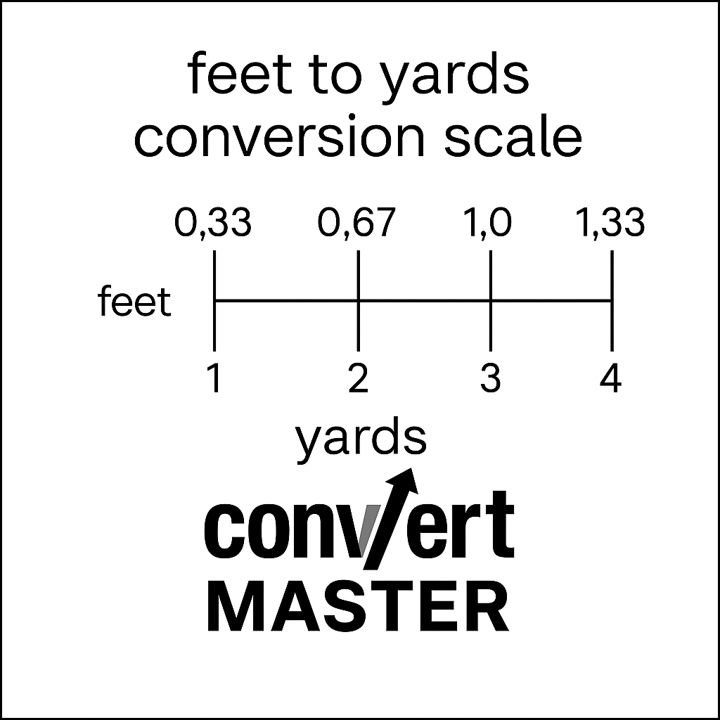 Feet to yards conversion scale