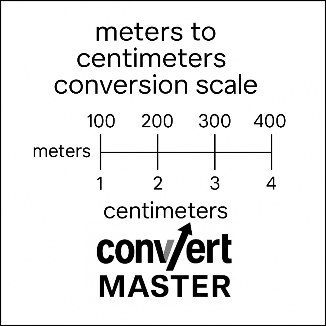 Meters to centimeters conversion scale