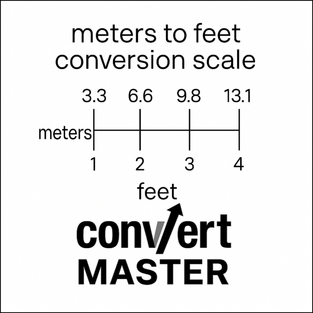 Meters to feet conversion scale