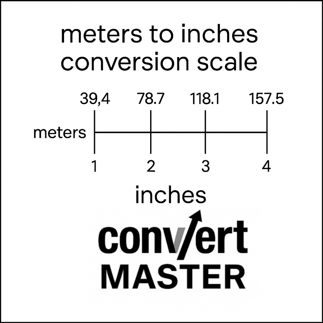 Meters to inches conversion scale