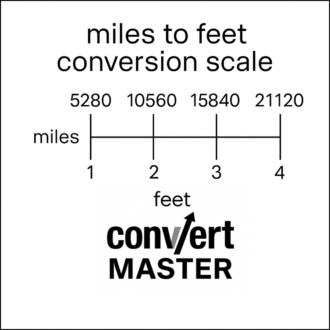 Miles to feet conversion scale