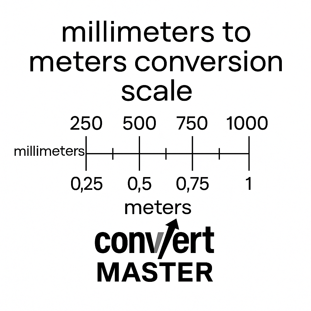 Millimeters to meters conversion scale