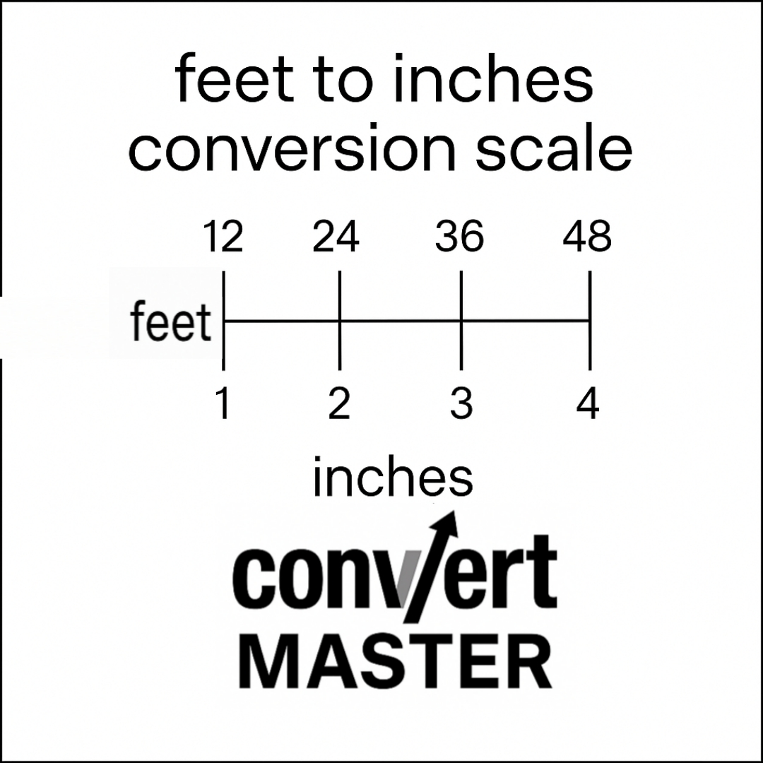 Feet to inches conversion scale