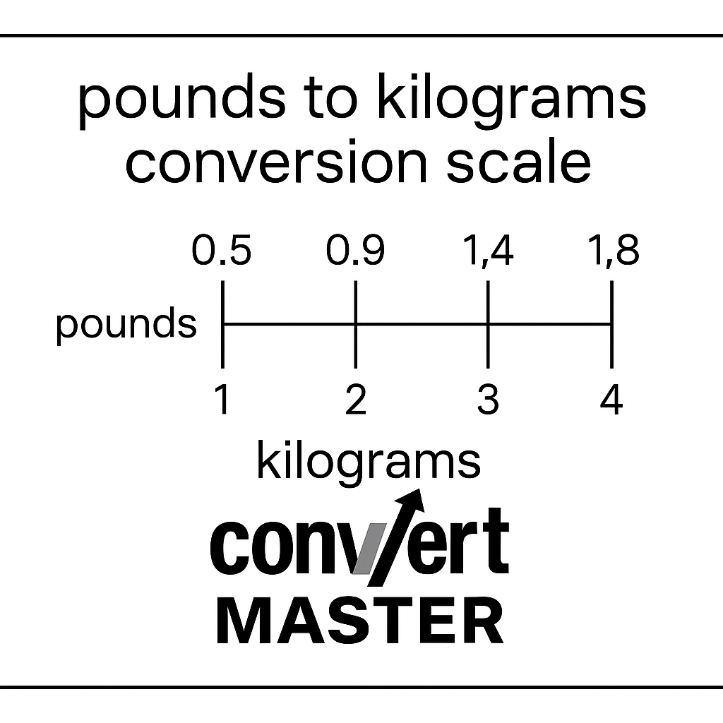 Pounds to kilograms conversion scale