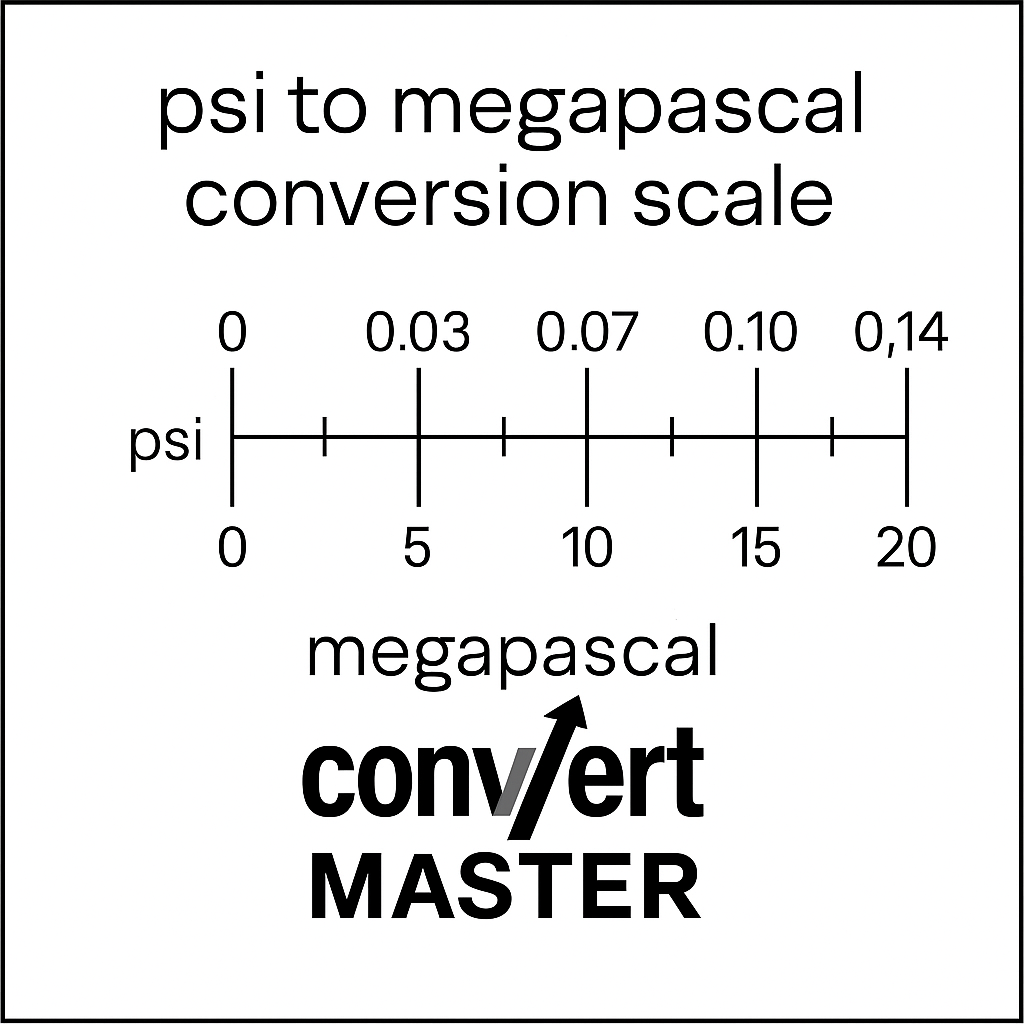 convert from psi to mpa conversion chart showing 1 psi = 0.0069 MPa